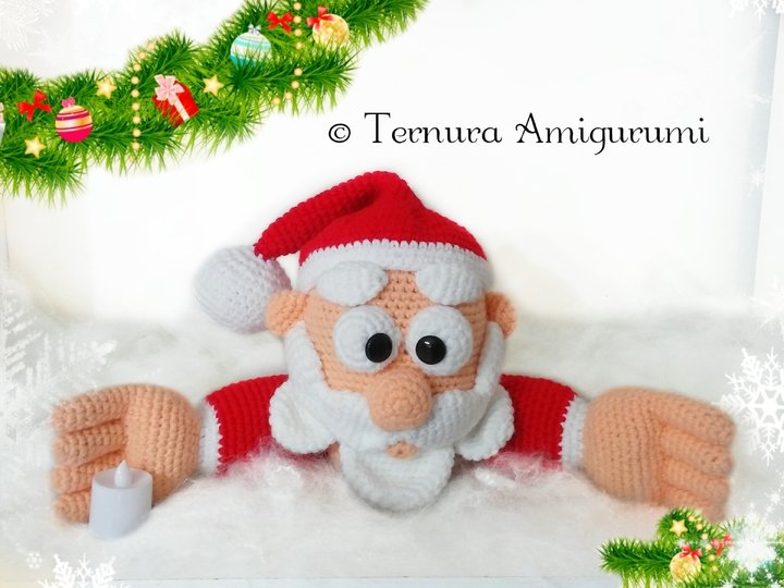 Häkelanleitung Weihnachtsmann  PDF ternura amigurumi English- deutsch- dutch