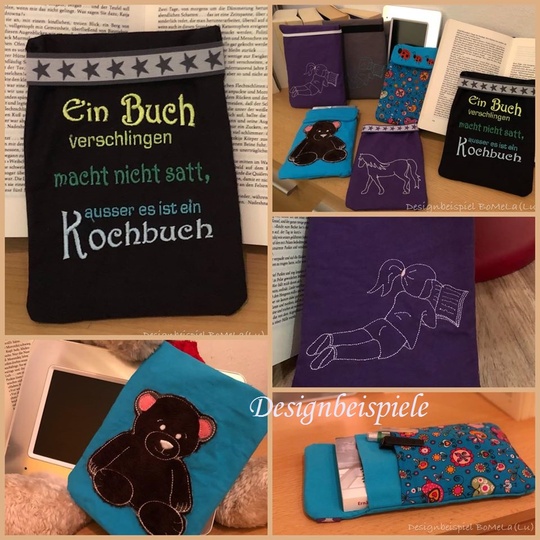 ITH Stickdateien E-Reader-Parkplatz, klein, für den 16x26 Rahmen