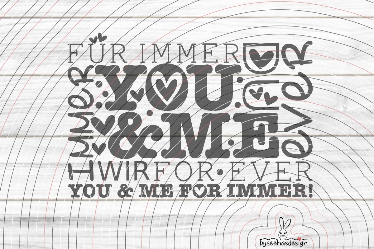 You and me Plotterdatei SVG DXF - Bild 2
