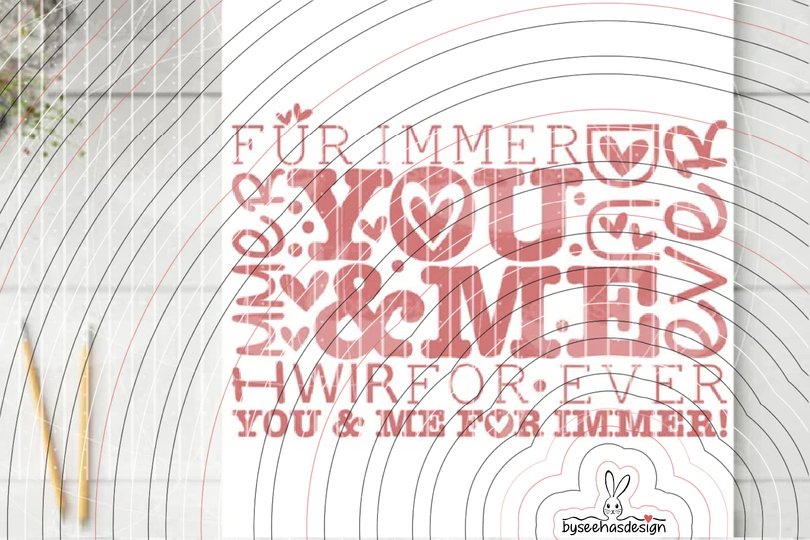You and me Plotterdatei SVG DXF
