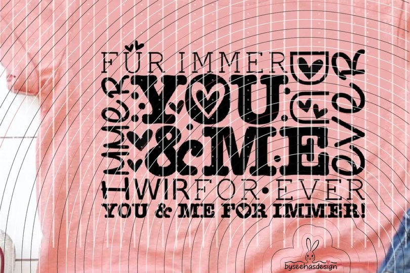 You and me Plotterdatei SVG DXF