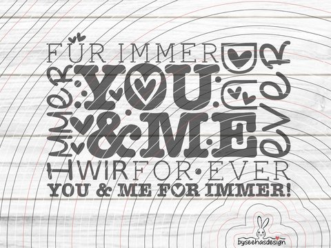 You and me Plotterdatei SVG DXF