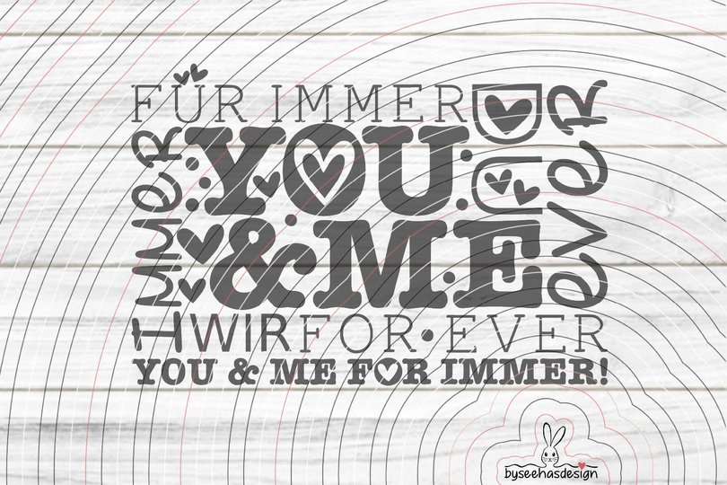 You and me Plotterdatei SVG DXF