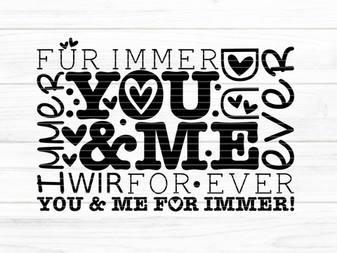 You and me Plotterdatei SVG DXF FCM
