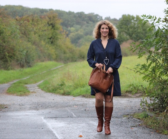 Nähanleitung und Schnittmuster Kleid mit Kellerfalte