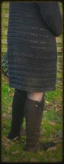 strickanleitung Longcardigan Dunkle Beere ( Ohne Maschenprobe/ Für jede Größe)