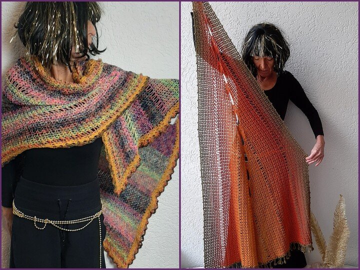 "Cleopatra", Raffiniertes, großes Tuch häkeln