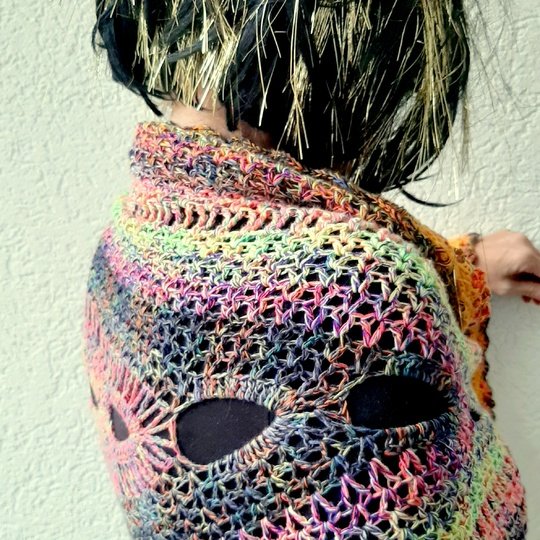 "Cleopatra", Raffiniertes, großes Tuch häkeln