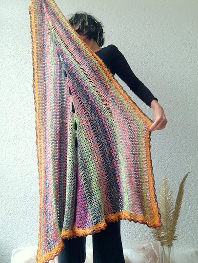 "Cleopatra", Raffiniertes, großes Tuch häkeln