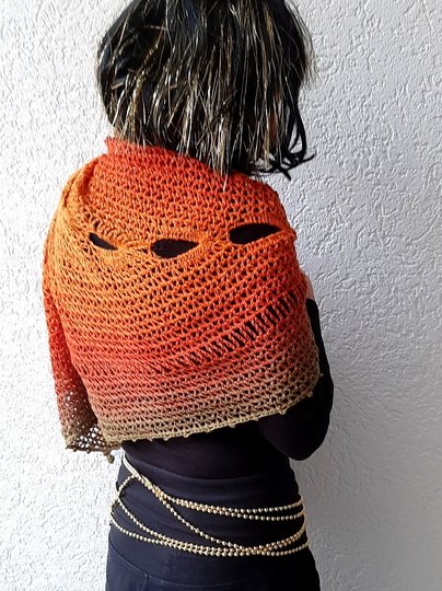 "Cleopatra", Raffiniertes, großes Tuch häkeln