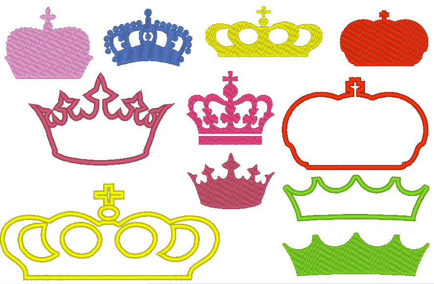 Stickdatei Kronen 2.0 Krone Prinzessin