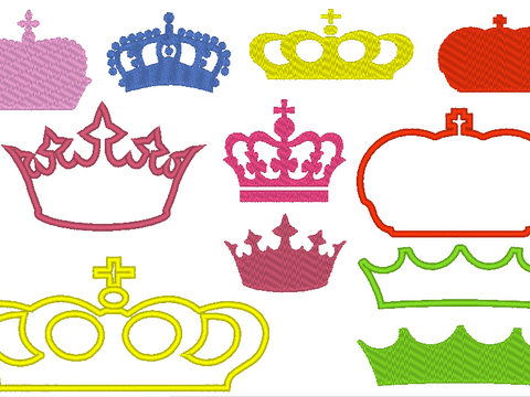 Stickdatei Kronen 2.0 Krone Prinzessin