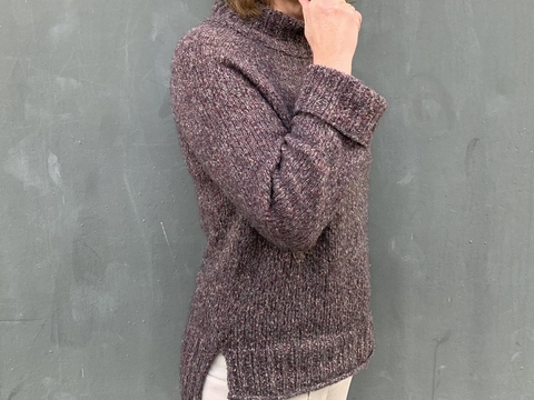 Strickanleitung Pullover mit breitem Rippenbündchen Gr. M/L/XL/XXL)