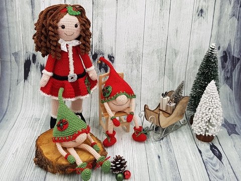 Sparpaket Häkelanleitungen "Miss Santa" und "Jingle"