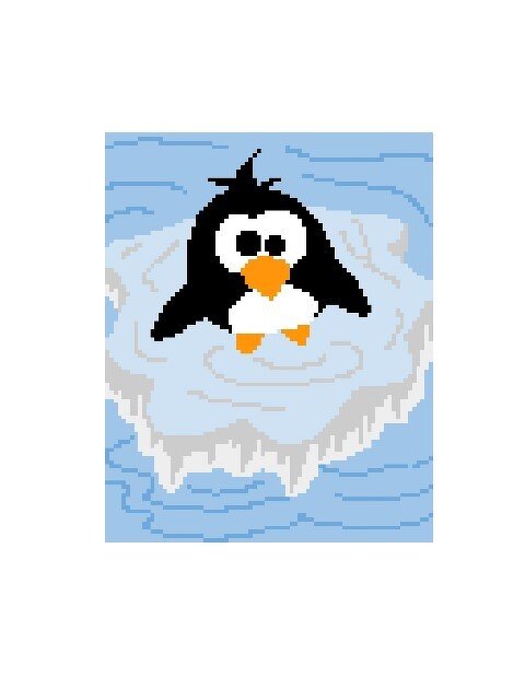 Häkelmuster * Pinguin Pingu-PongO * Grafik für Fm Decke
