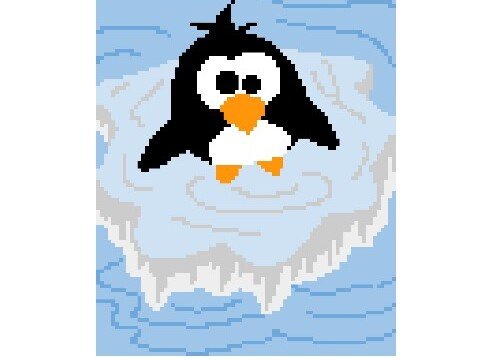 Häkelmuster * Pinguin Pingu-PongO * Grafik für Fm Decke