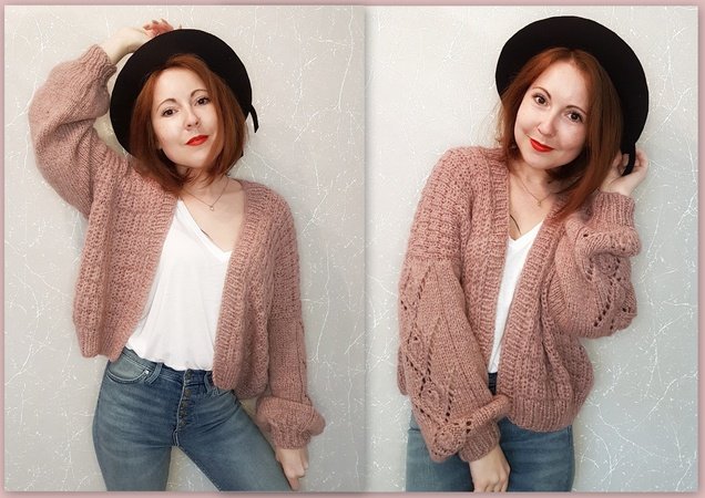 Strickanleitung Cardigan Colmar In 4 Grossen Xs S M L