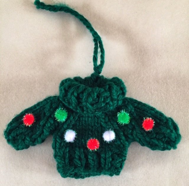 Christmas Ornaments, knit, sweater and scarf, PDF, digital download - Image 4