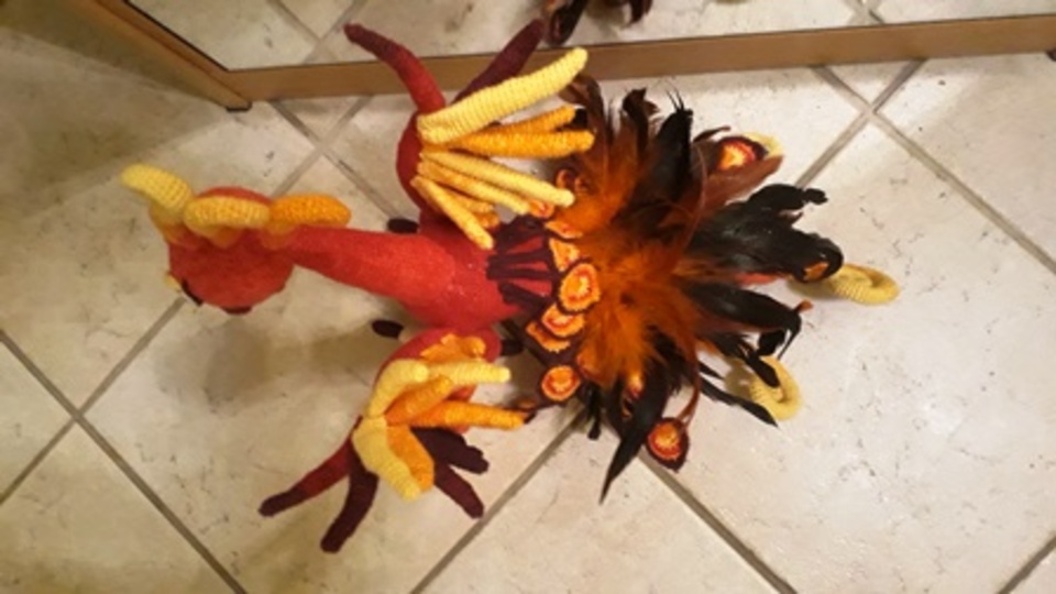 Häkelanleitung Feuervogel