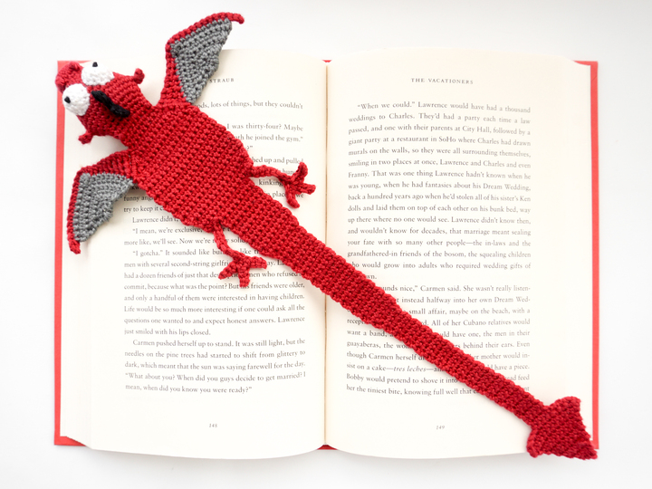 Amigurumi Crochet Dragon Bookmark