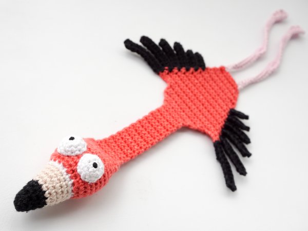 Amigurumi Crochet Flamingo Bookmark