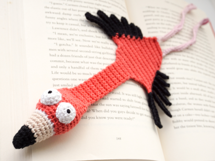 Amigurumi Crochet Flamingo Bookmark