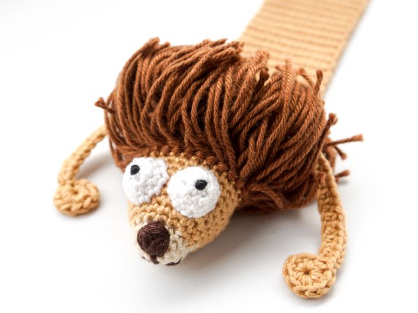 Amigurumi Crochet Lion Bookmark