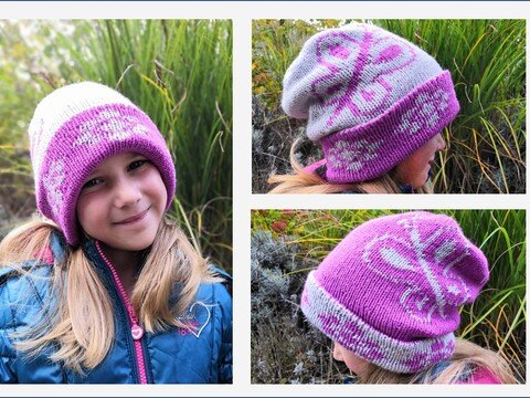 Strickanleitung Beanie "Mariposa" in Doubleface - Größe anpassbar