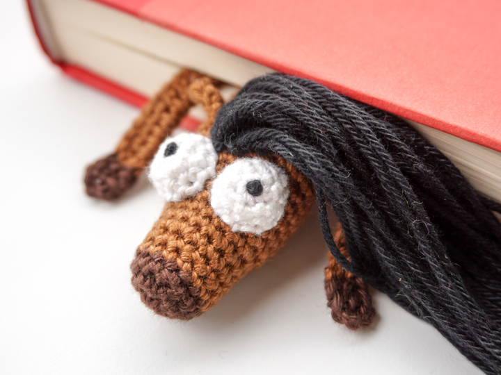 Amigurumi Crochet Horse & Unicorn Bookmark