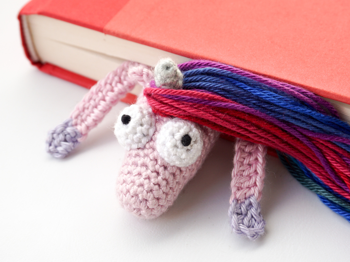 Amigurumi Crochet Horse & Unicorn Bookmark