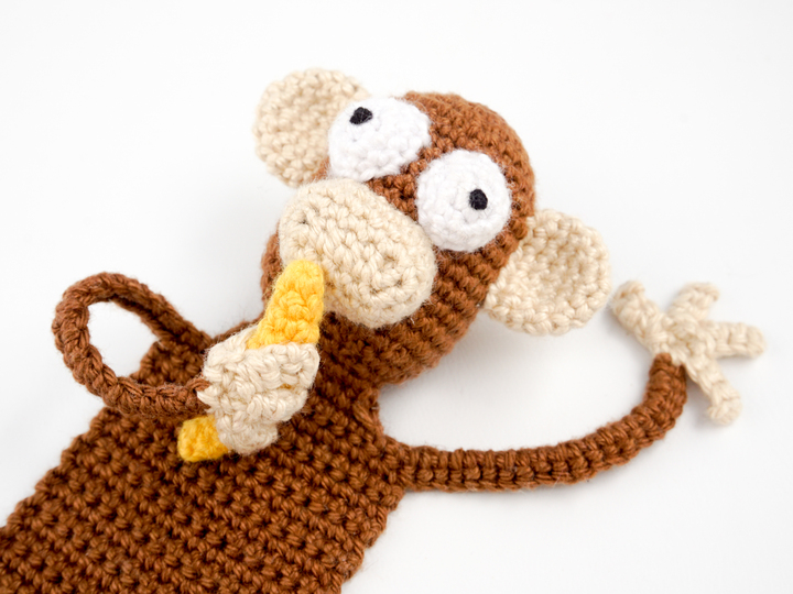 Amigurumi Crochet Monkey Bookmark