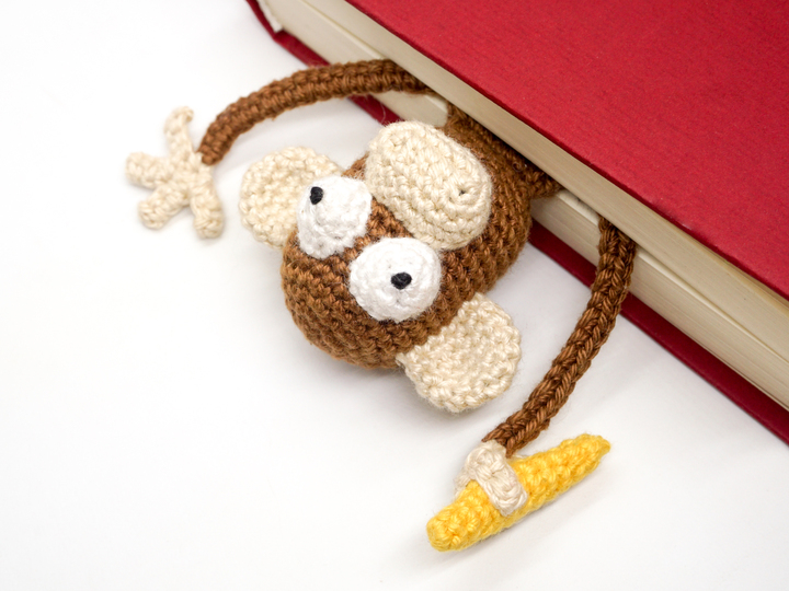 Amigurumi Crochet Monkey Bookmark