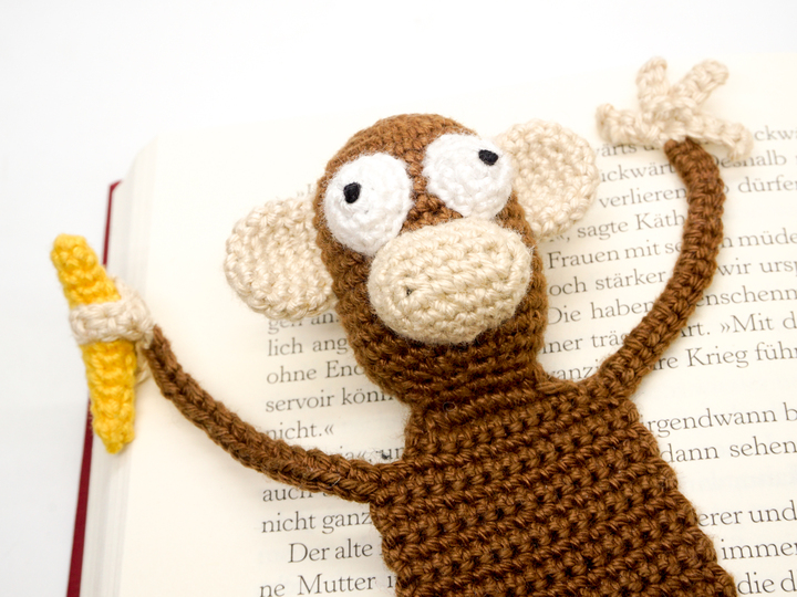 Amigurumi Crochet Monkey Bookmark
