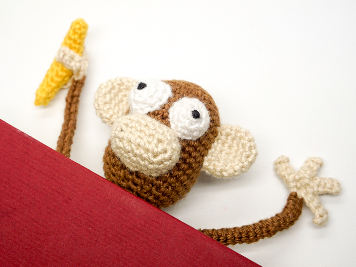 Amigurumi Crochet Monkey Bookmark