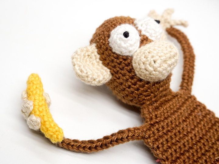 Amigurumi Crochet Monkey Bookmark
