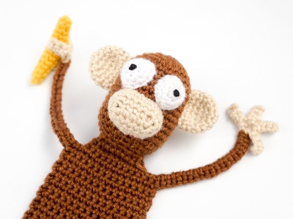 Amigurumi Crochet Monkey Bookmark