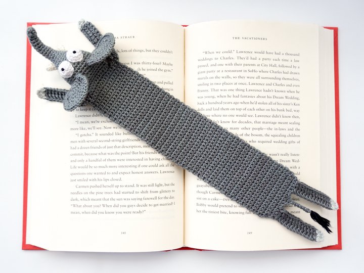 Amigurumi Crochet Elephant Bookmark