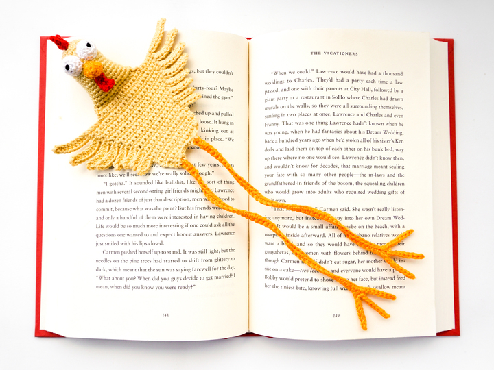 Amigurumi Crochet Chicken Bookmark