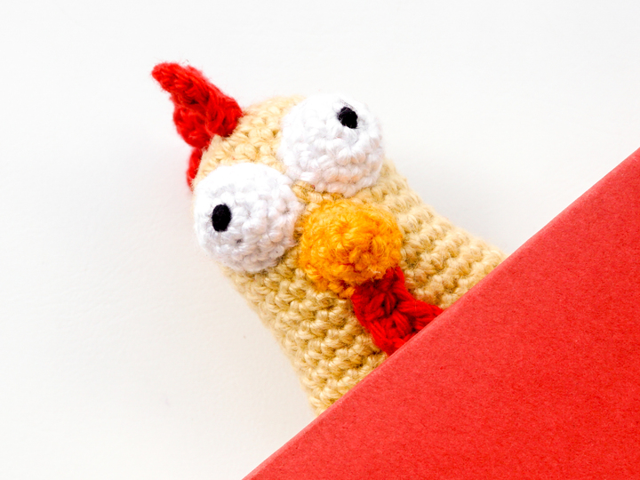 Amigurumi Crochet Chicken Bookmark