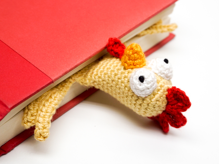 Amigurumi Crochet Chicken Bookmark