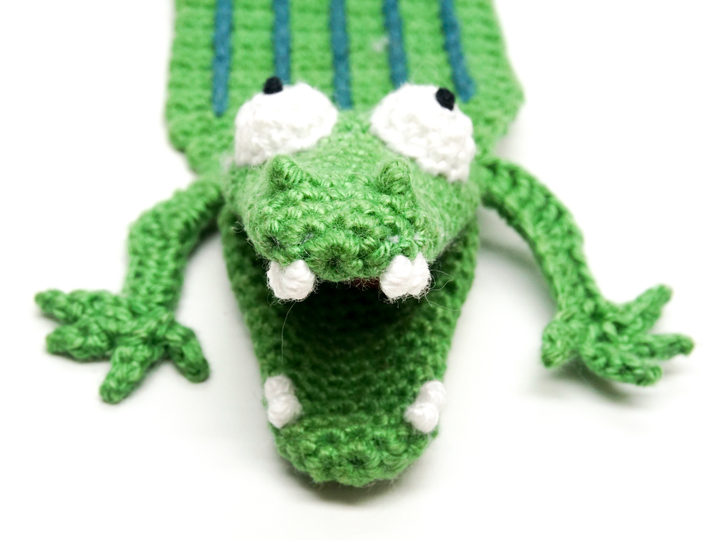 Amigurumi Crochet Crocodile Bookmark