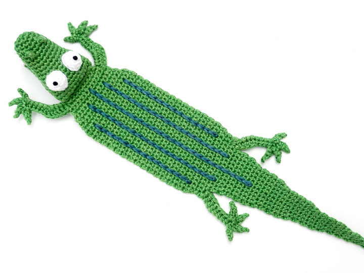 Amigurumi Crochet Crocodile Bookmark