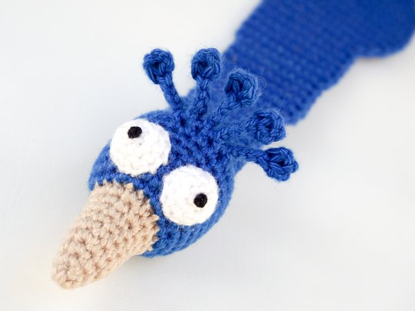 Amigurumi Crochet Peacock Bookmark