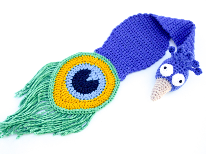 Amigurumi Crochet Peacock Bookmark