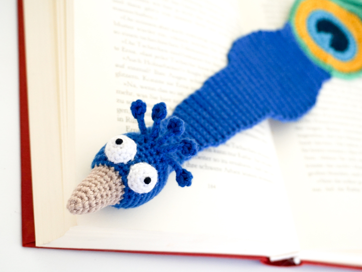 Amigurumi Crochet Peacock Bookmark