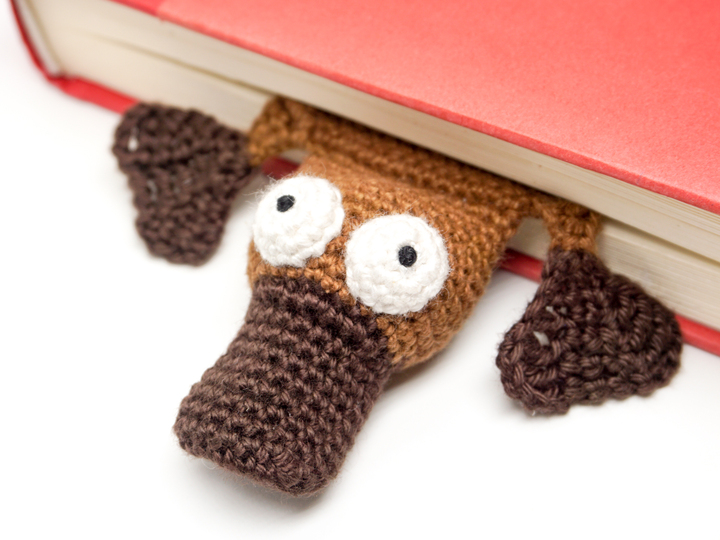 Amigurumi Crochet Platypus Bookmark
