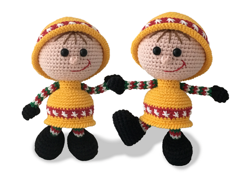 171DE Häkelanleitung Puppe im Glöckchen Kleid - Amigurumi PDF Stelmakhova CP