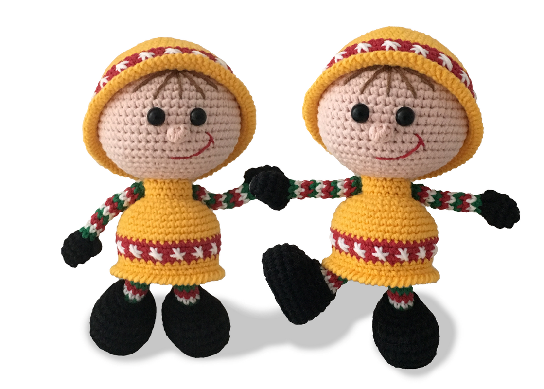 171DE Häkelanleitung Puppe im Glöckchen Kleid - Amigurumi PDF Stelmakhova CP