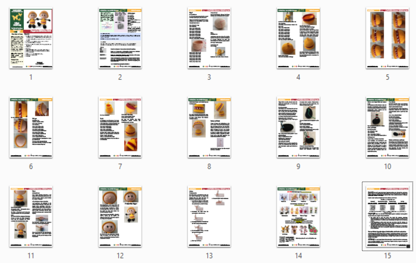 171DE Häkelanleitung Puppe im Glöckchen Kleid - Amigurumi PDF Stelmakhova CP