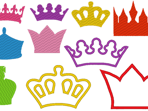 Stickdatei Kronen 3.0 Krone Prinzessin
